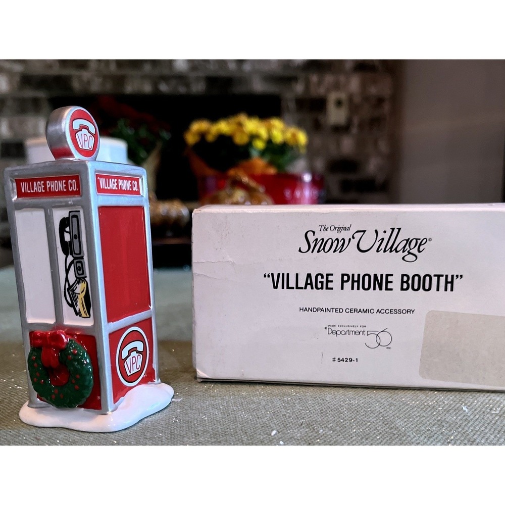 Dept 56 The Original Snow Village "Village Phone Booth" #5429-1  New In Box